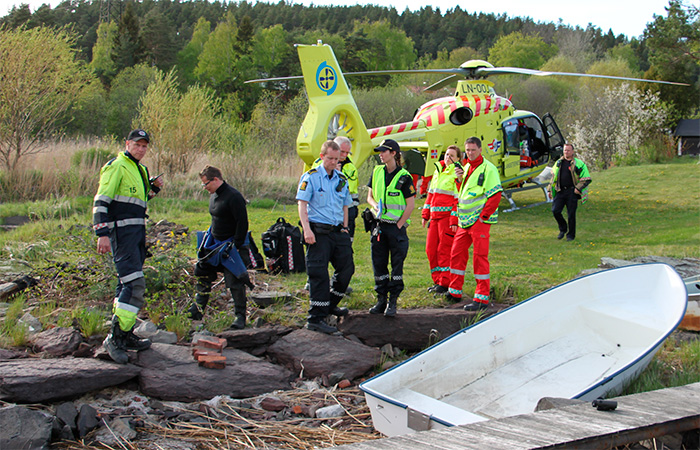 havaristen på land