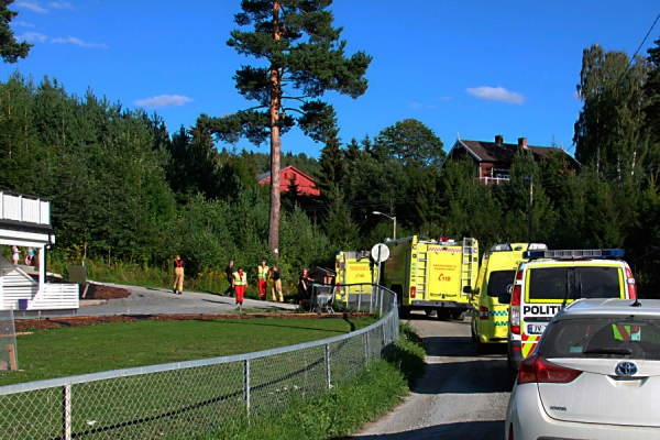 Branntilløp på Støaveien i Hønefoss