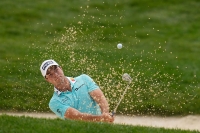 Viktor Hovland i aksjon på torsdagens runde i Memorial Tournament.