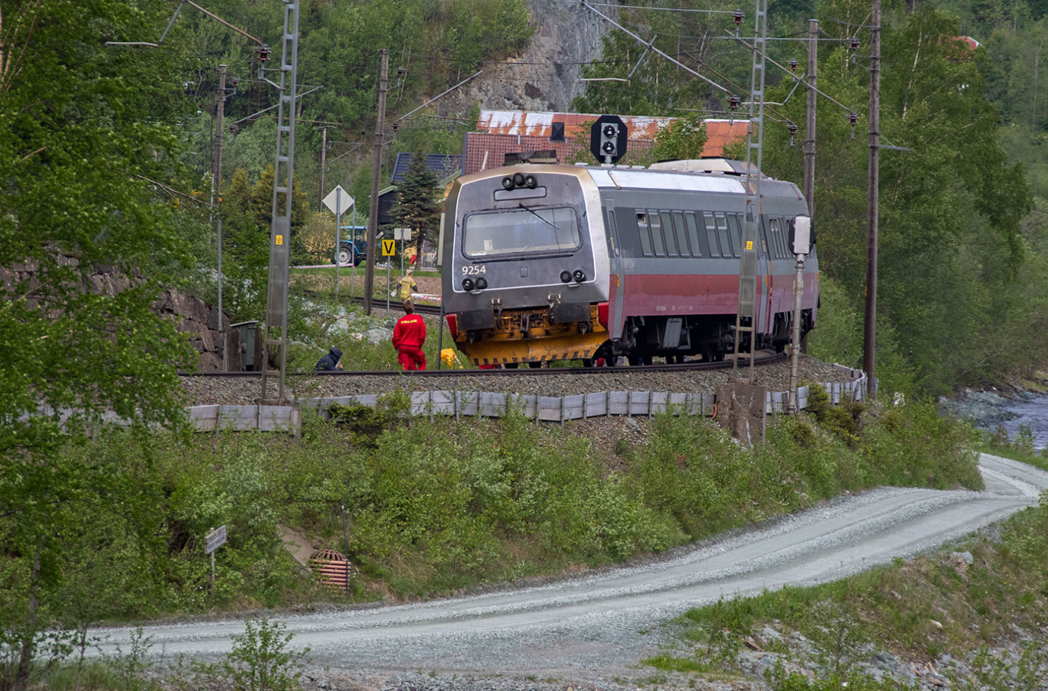 Toget fra Røros var involvert i ulykken.