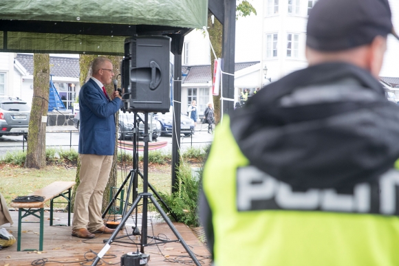 Alliansen-leder Hans Lysglimt Johansen under Arendalsuka i 2018. 