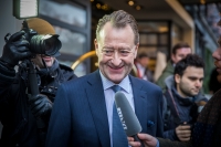 Finansmannen Bjørn Rune Gjelsten under John Fredriksens årlige julelunsj på Theatercaféen i 2019.