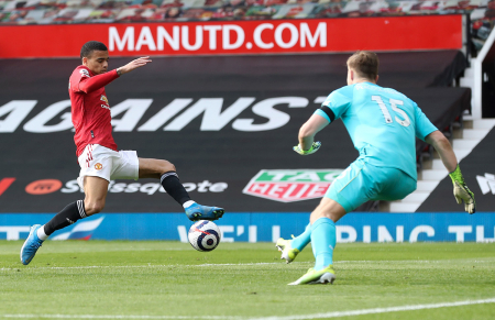 Manchester United, her ved Mason Greenwood, er en av klubbene som skal delta i en lukket superliga med mange av Europas største klubber. 